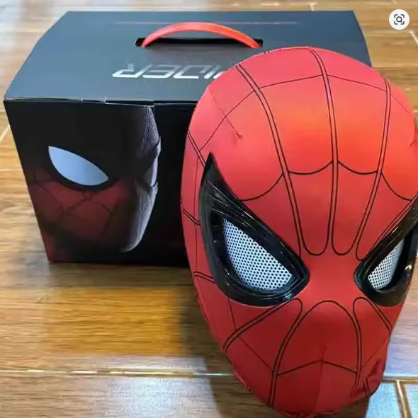 Mascara de spiderman con ojos moviles electricos con anillo control remoto