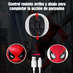 Mascara de spiderman con ojos moviles electricos con anillo control remoto
